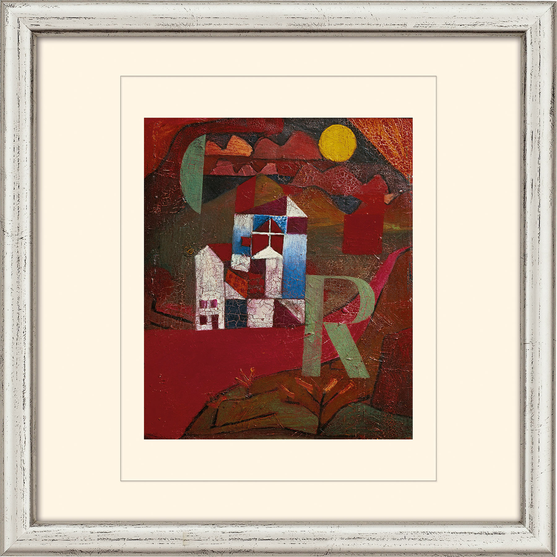 Picture "Villa R." (1919), framed by Paul Klee
