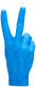 Kerze "Peace", Version in Blau