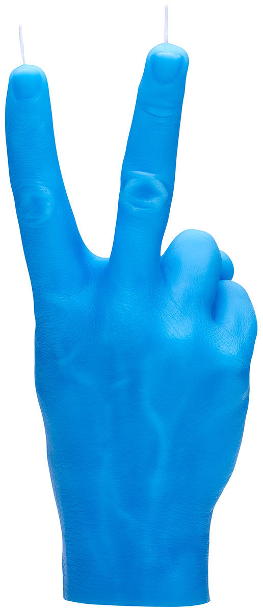 Kerze "Peace", Version in Blau