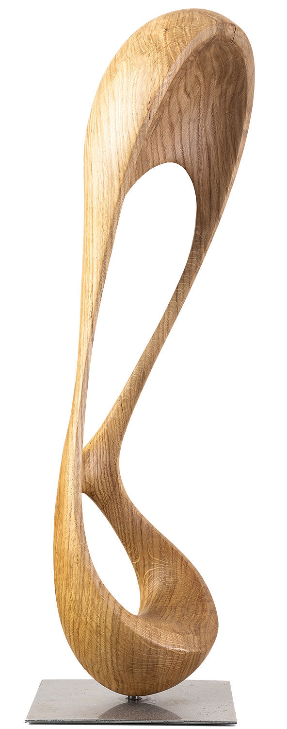 Holzskulptur "Aufatmen" (Original / Unikat) von Yves Rasch