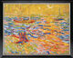Obraz "Pejzaż rzeczny" (ok. 1907), wersja oprawiona w czarno-srebrne ramy autorstwa Max Pechstein