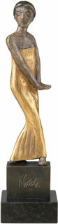 Sculpture "Java Dancer" (1913/14), bronze partially gold-plated by Emil Nolde