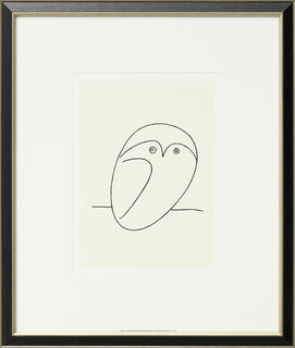 Bild "Die Eule - Le Hibou", gerahmt von Pablo Picasso