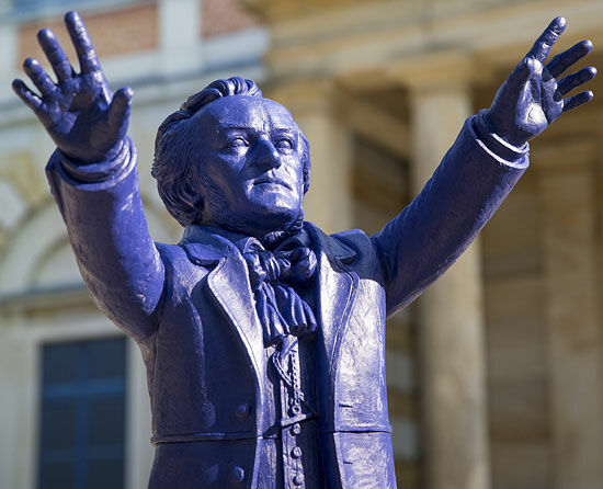 Skulptur "Richard Wagner", unsignierte Version nachtblau von Ottmar Hörl