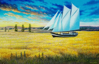 Picture "Ship Ahoy" (2022) (Original / Unique piece), unframed by Viktor Lau
