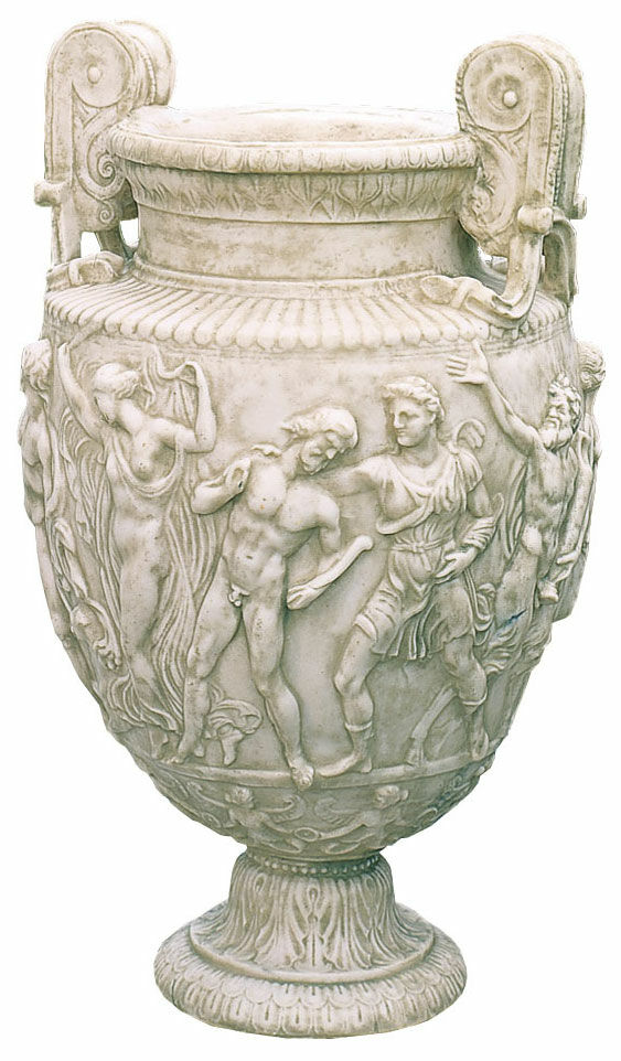Vase ornemental Dionysia (taille originale), marbre artificiel