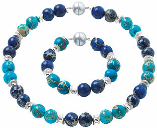 Pearl jewellery set "Royal Blue"