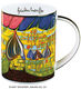 Magisk krus "Gul sidste vilje", porcelæn af Friedensreich Hundertwasser