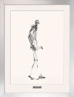 Obraz „Dessin II (Kráčející muž)“, zarámovaný od Alberto Giacometti