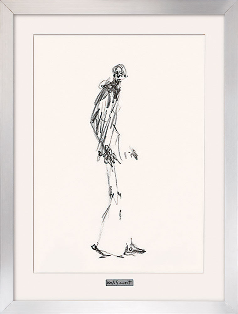 Obraz „Dessin II (Kráčející muž)“, zarámovaný od Alberto Giacometti