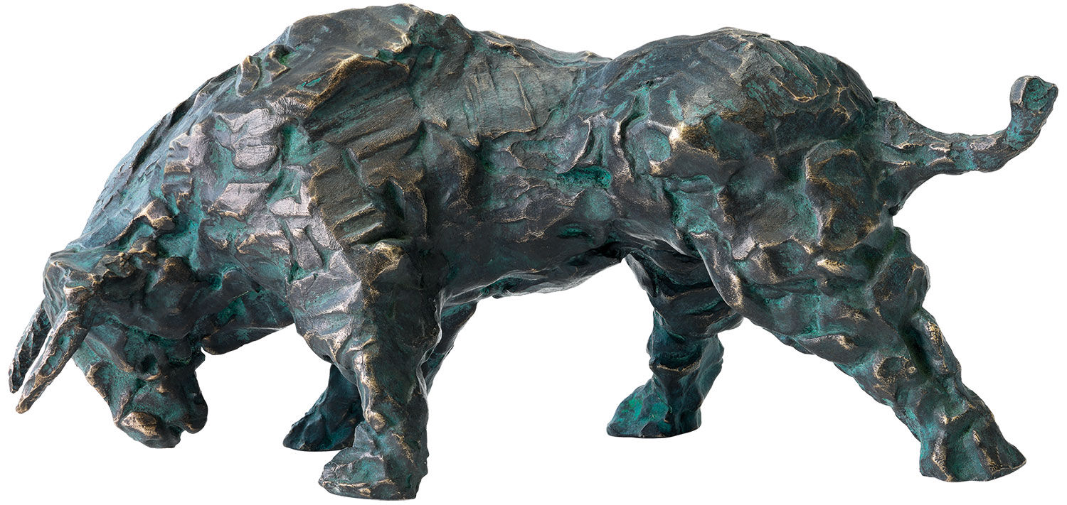 Skulptur "Stier Philo", Reduktion in Bronze von Gerhard Almbauer