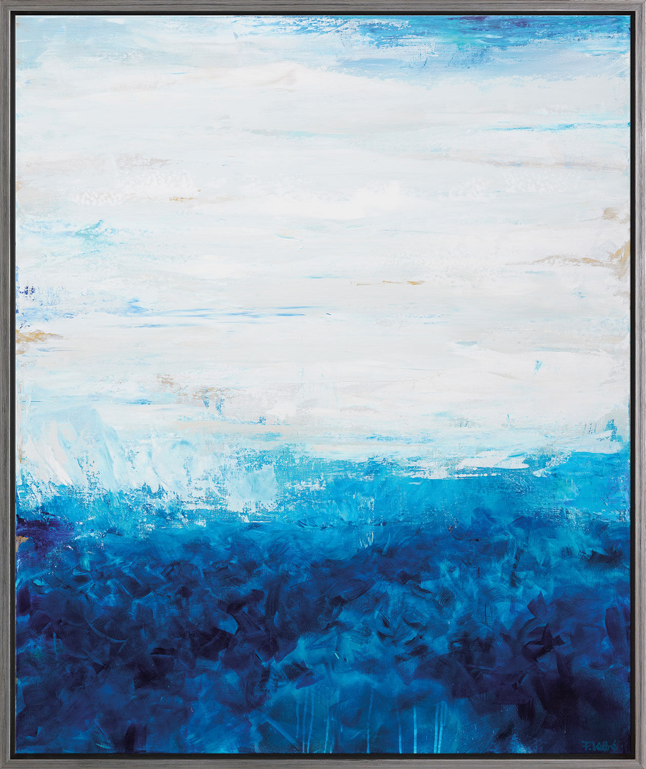 Bild "Dance with the Waves" (Original / Unikt verk), inramad av Françoise Wattré