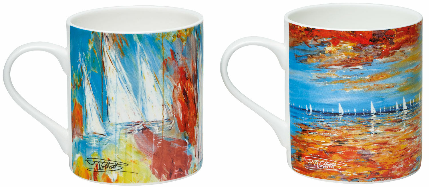Set de 2 tasses "Seaside", porcelaine von Peter Nottrott