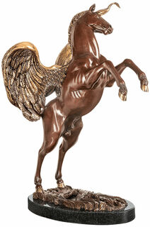 Skulptur "Mein Einhorn Pegasus", Bronze von Ernst Fuchs