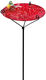 Garden Stake / Birdbath incl. Bird, glass