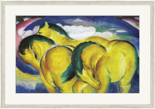 Tableau "Les petits chevaux jaunes" (1912), encadré von Franz Marc
