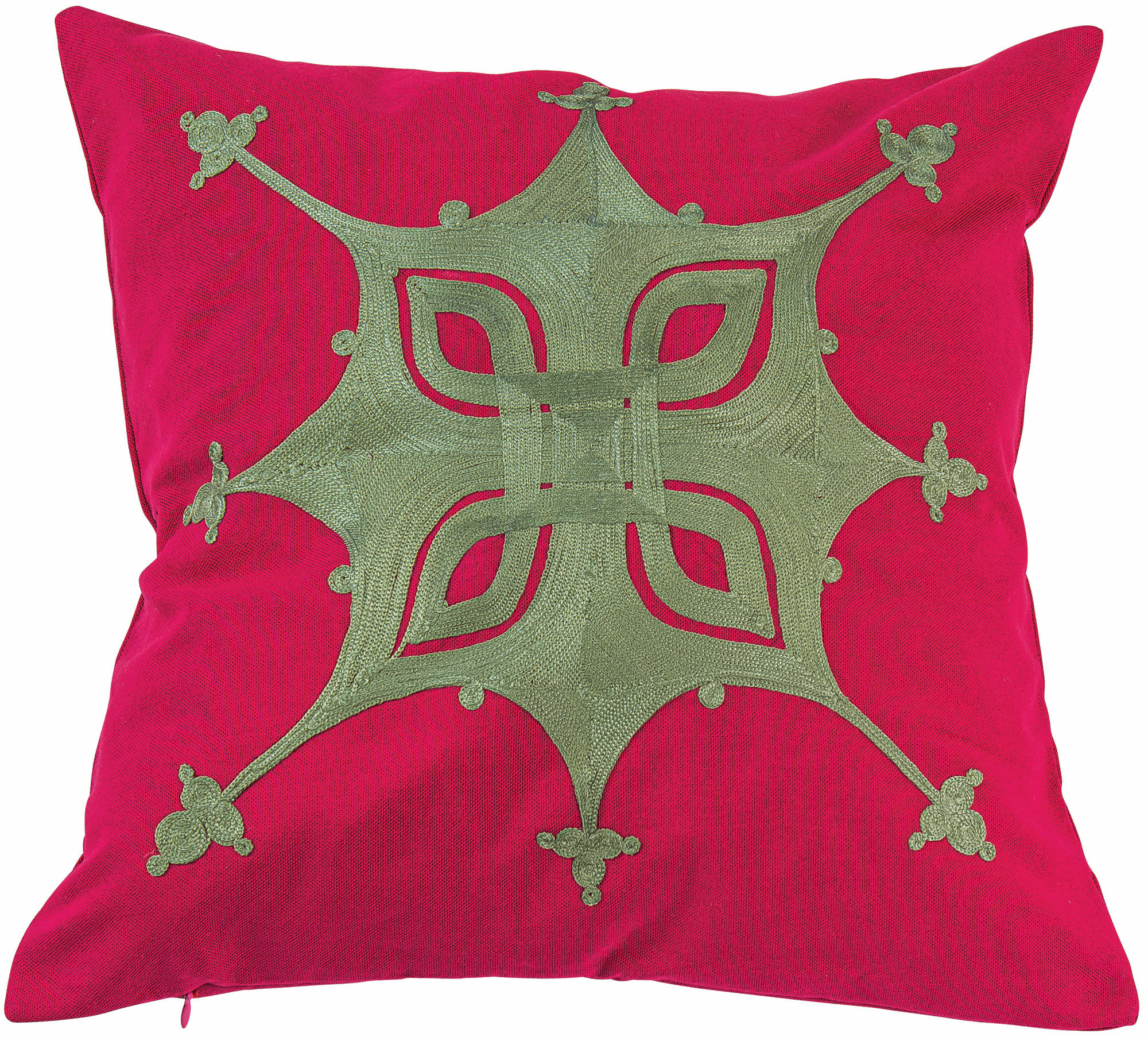 Cushion cover "Tuareg", pink-olive green version