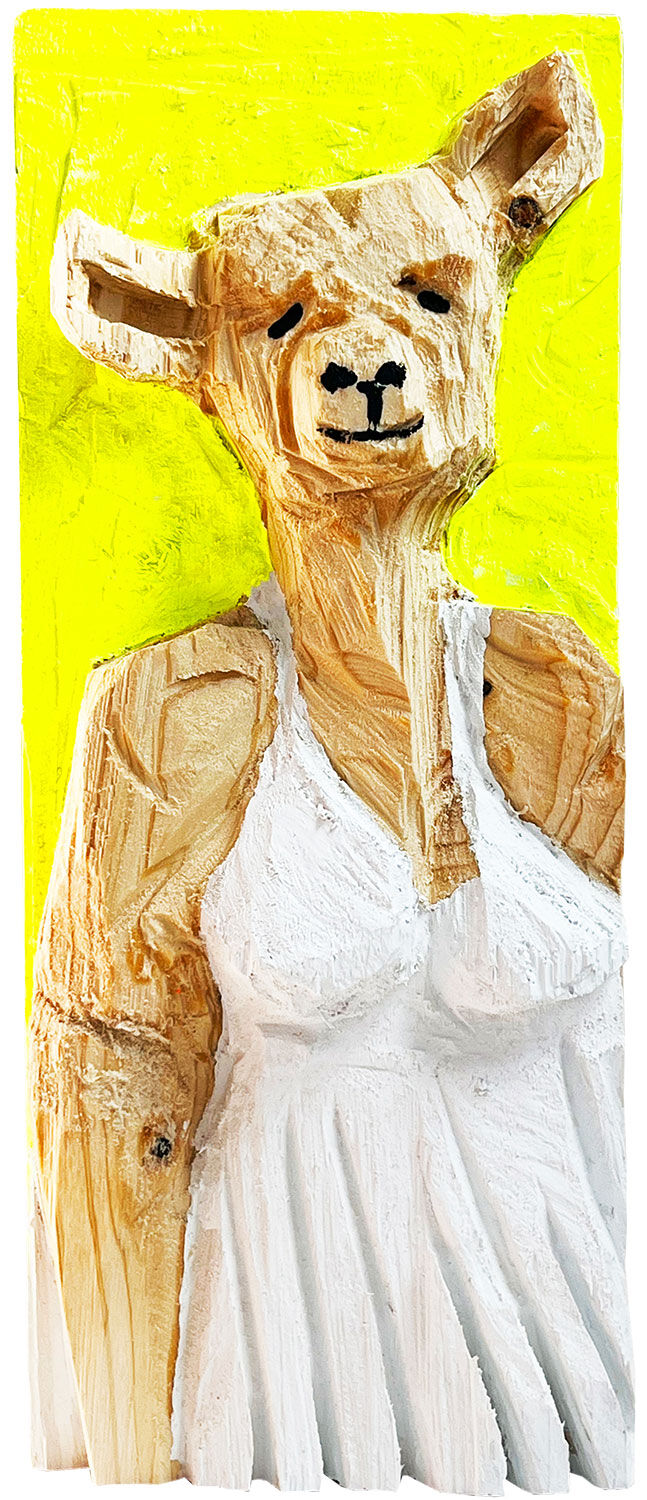 Wandrelief "Marilyn Lämmle" (2026) (Original / Unikat), Holz von Jörg Herz