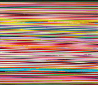 Picture "Broken Line Thin pink yellow violet" (2023) (Unique piece) by Ruri Matsumoto