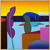 Picture "Riverscape 11" (2003) (Original / Unique piece), framed