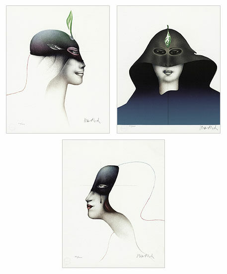 Série d'images "Têtes des Femmes", non encadrée von Paul Wunderlich