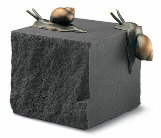 "The Snail Stone", bronze on stone