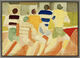 Bild "Die Läufer" (um 1924/26), gerahmt von Robert Delaunay