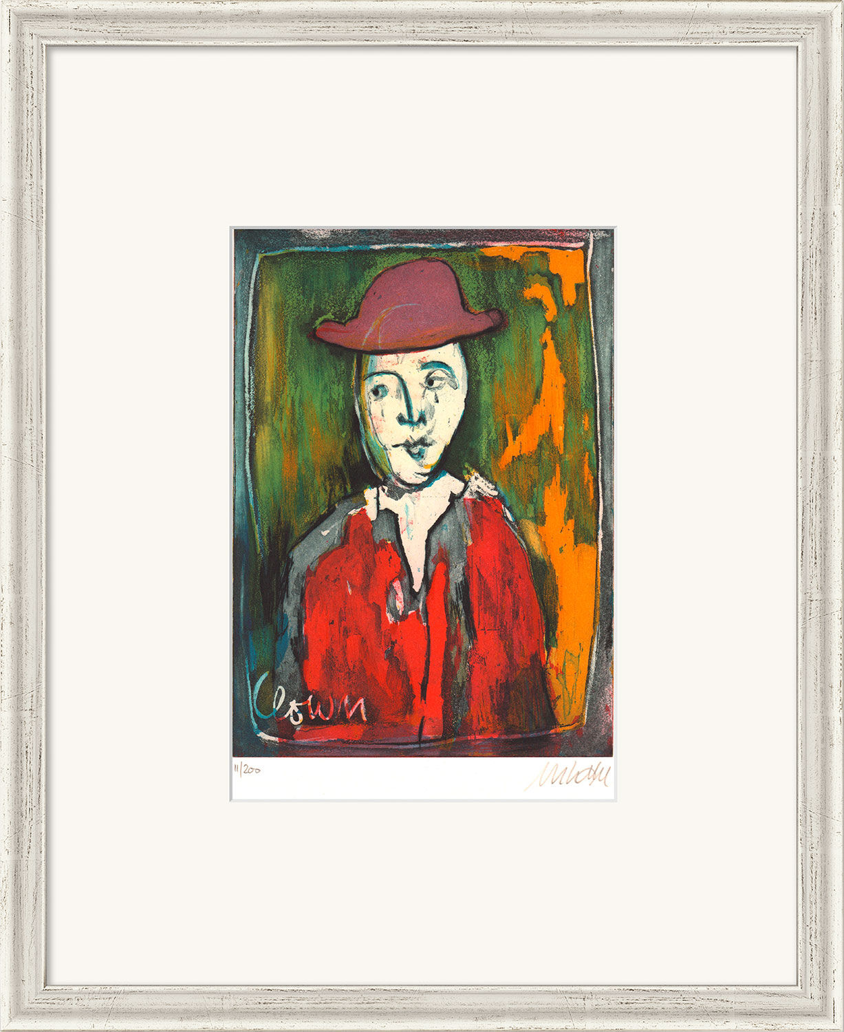 Picture "The Clown" (2018), framed by Armin Mueller-Stahl