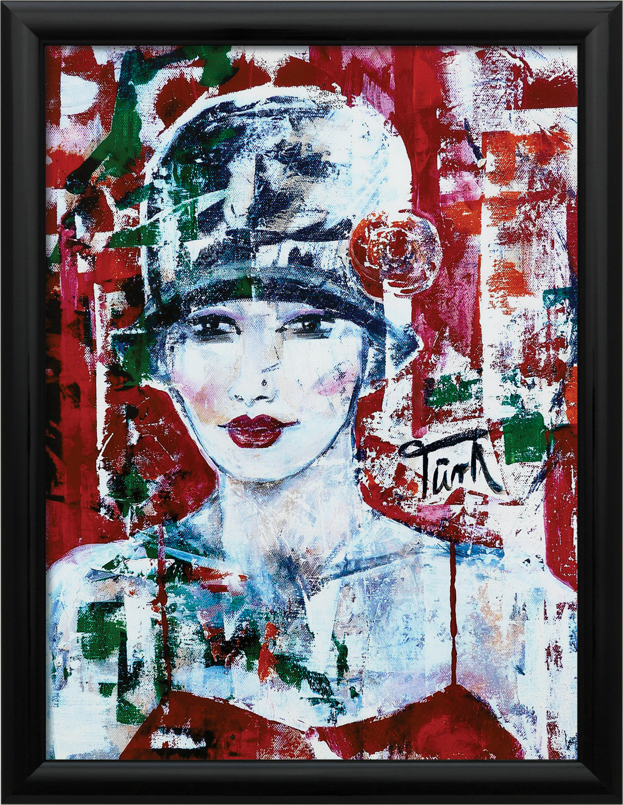 Picture "The 30s - Lady with Hat", framed by Sabine Türk