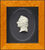 Miniatur-Porzellanbild "Friedrich Schiller", gerahmt