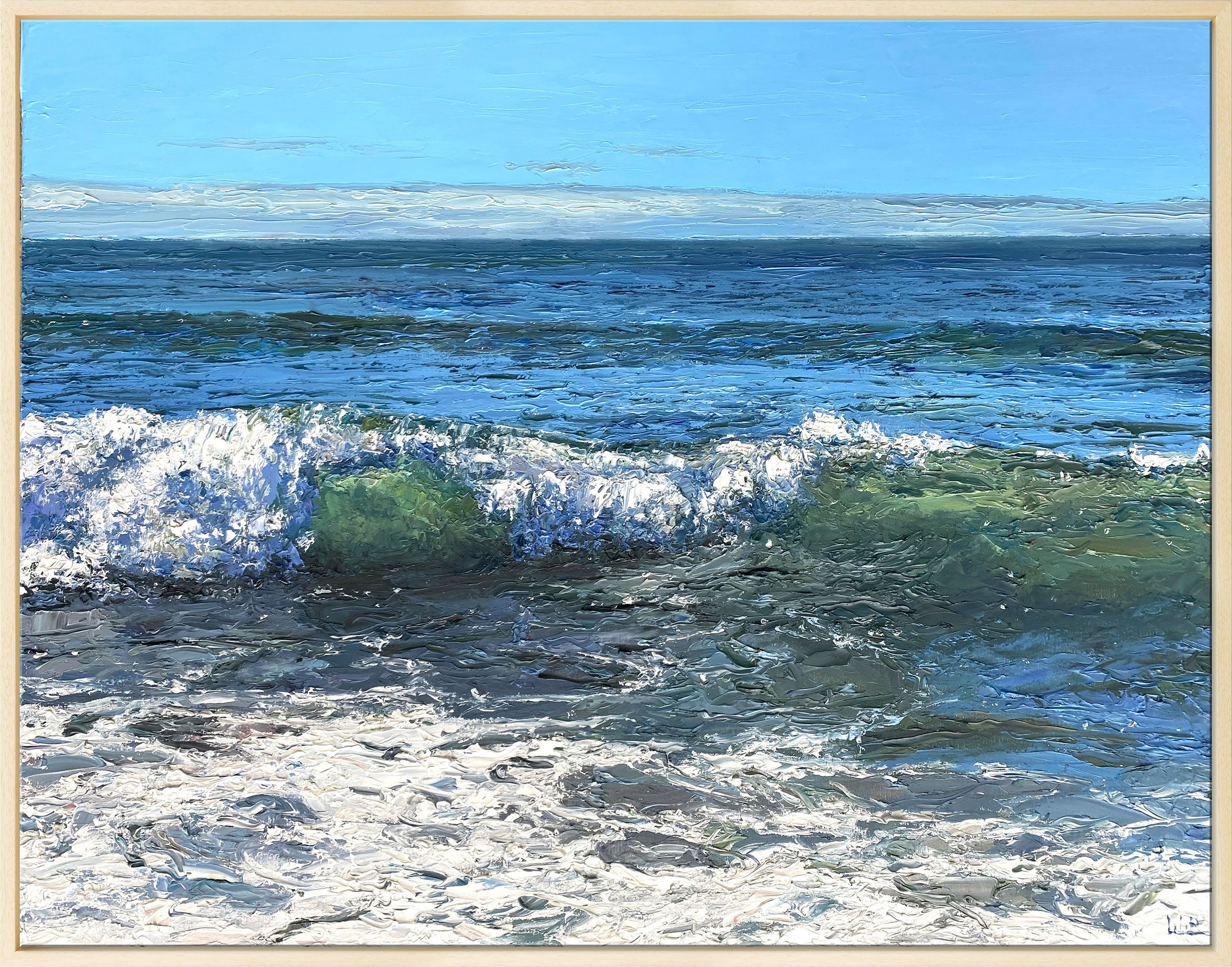 Bild "Welle" (2026) (Original / Unikat), gerahmt von Peter Witt