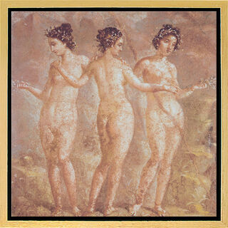 Mural from Pompeii: Picture "The Three Graces", framed