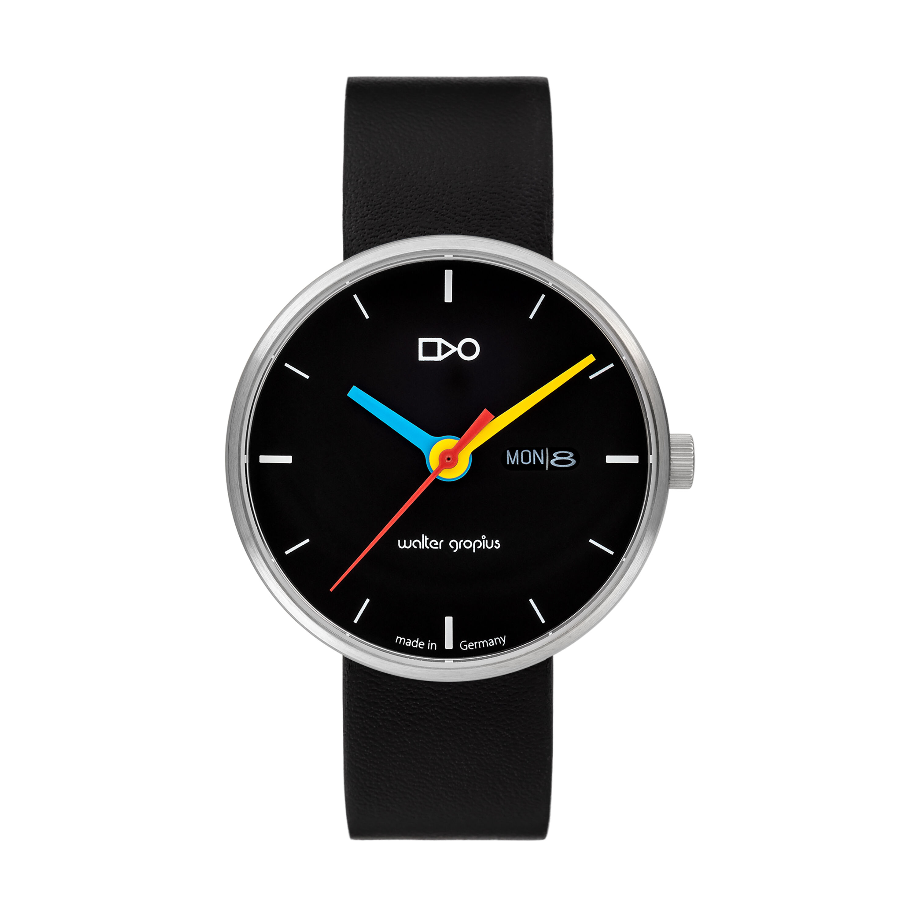 Bauhaus Walter Gropius "Forum Simplex Date" polshorloge – Gemaakt in Duitsland – Saffierglas – 39 mm