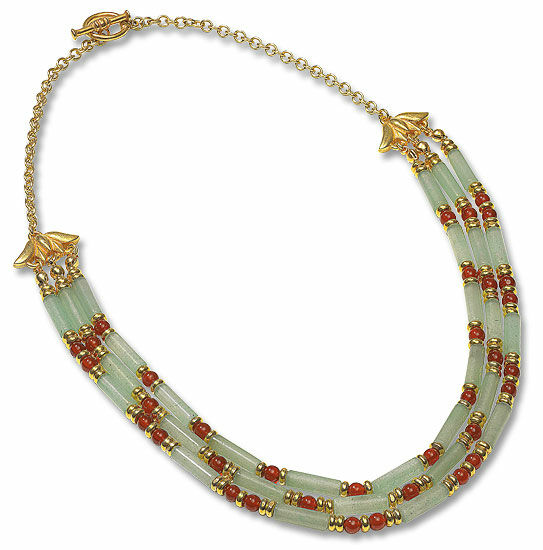 Three strand necklace "Lotus"