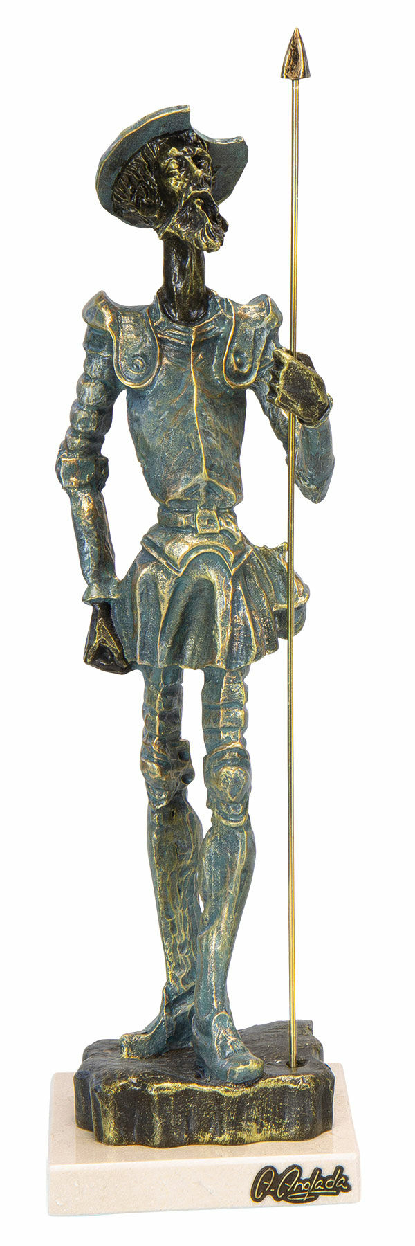 Skulptur "Don Quijote", Kunstguss Steinoptik von Angeles Anglada
