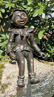 Sculpture de jardin "Gnome Tasso", bronze