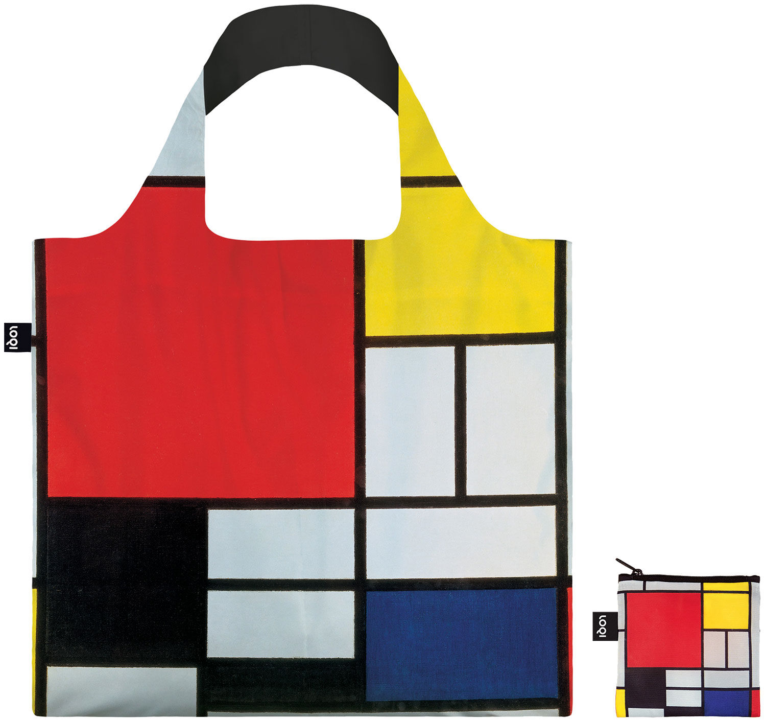 Tragetasche "Komposition mit Rot, Gelb, Blau und Schwarz" von Piet Mondrian