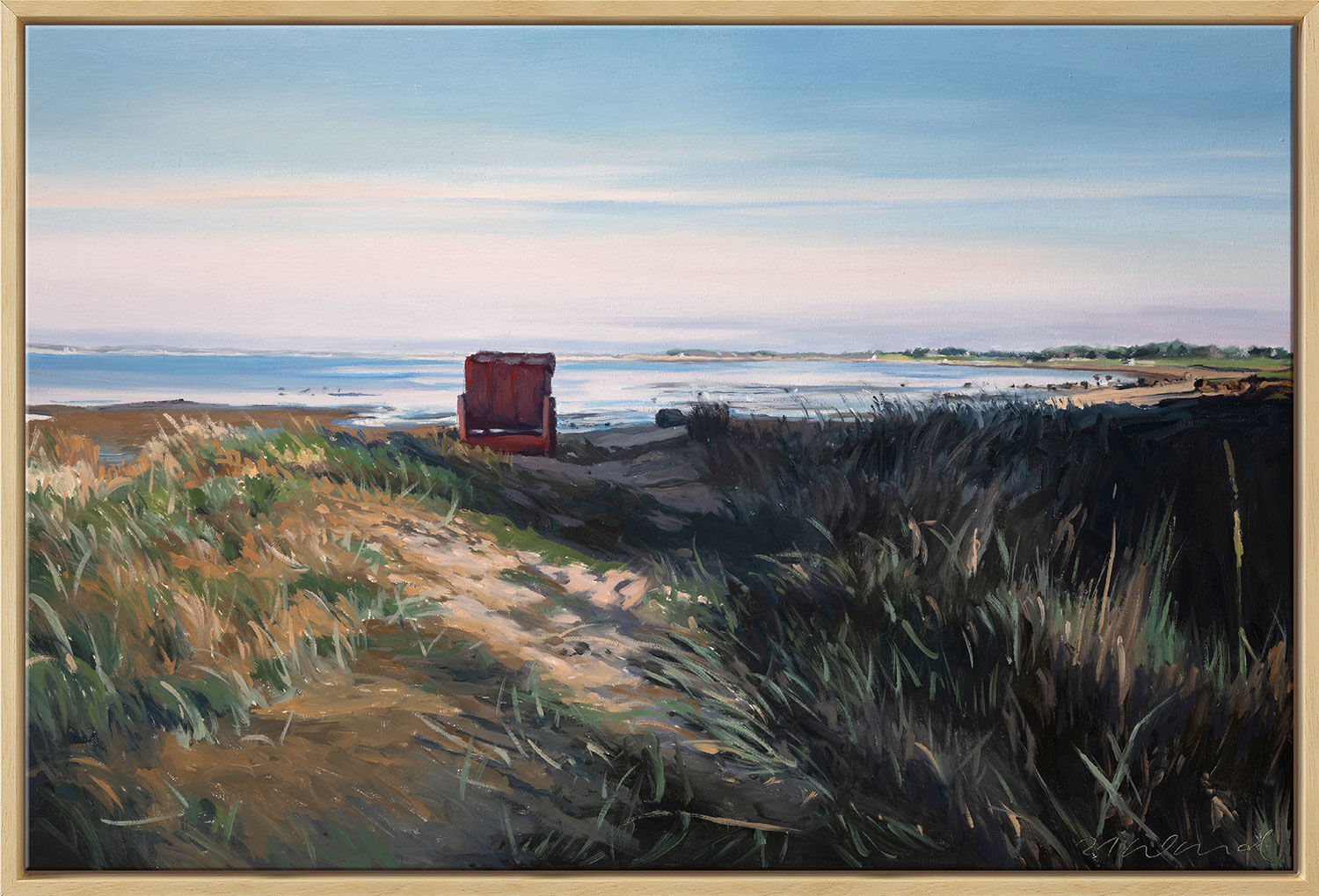 Bild "Allein auf Föhr" (2021) (Original / Unikat), gerahmt von Susanne Wind