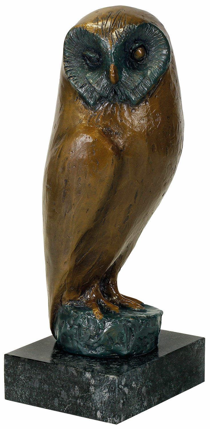 Sculpture "Owl", bonded bronze by Kurt Arentz