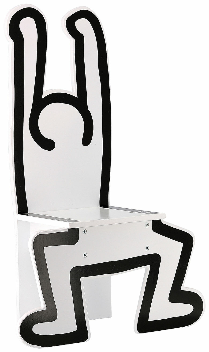 Chaise pour enfants "Keith Haring", version blanche