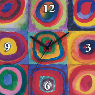 Wanduhr "Farbstudie Quadrate" von Wassily Kandinsky