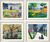 4 Bilder "Jahreszeiten-Zyklus" im Set, Version silberfarben gerahmt