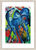 Bild "Die blauen Fohlen" (1913), gerahmt
