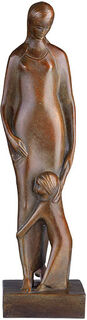 Skulptur "Madonna mit Kind" (1920), Reduktion in Bronze von Joseph Enseling