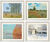 Set of 4 landscape pictures, silver-coloured framed version