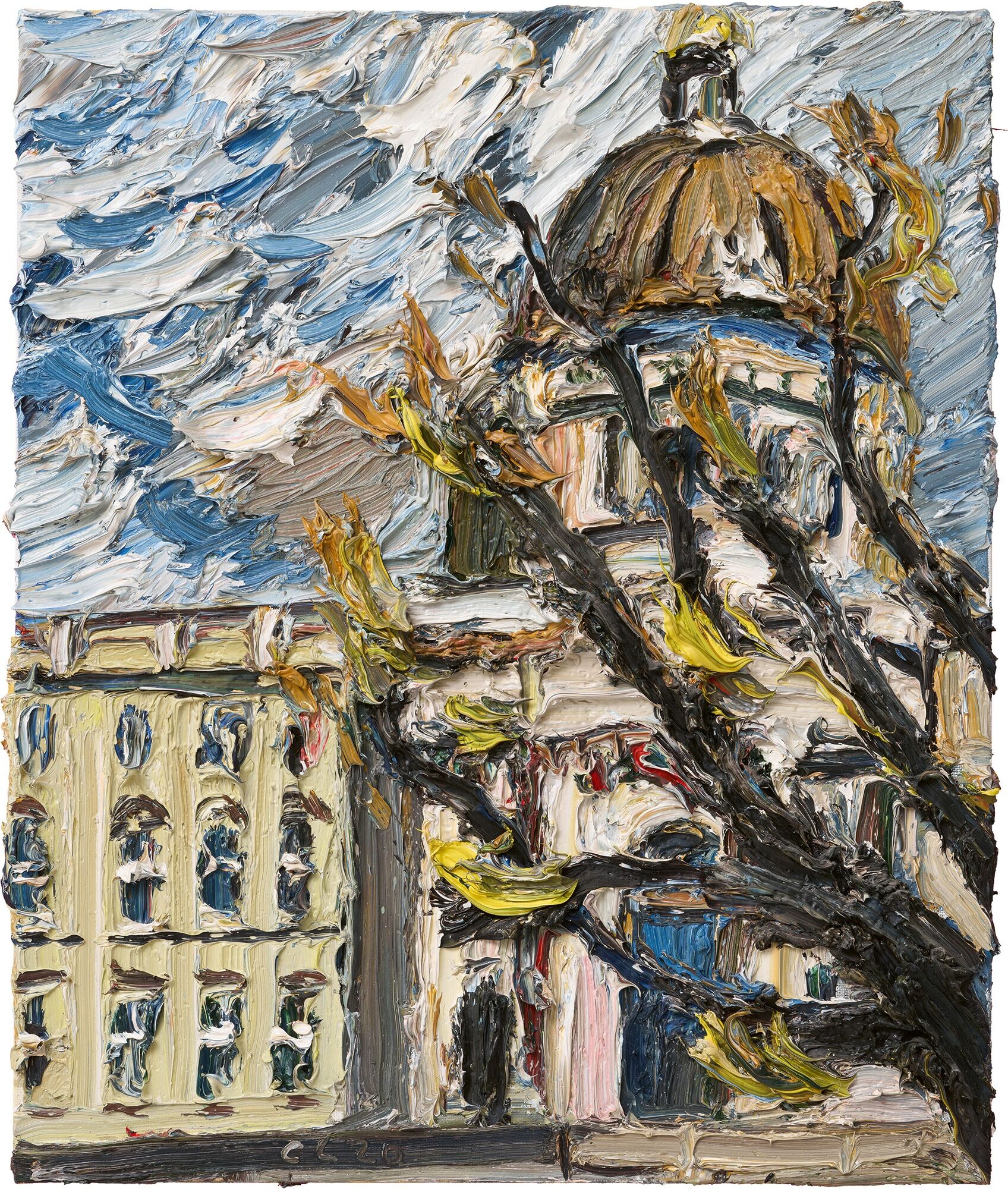 Obraz „Autumn Dome“ z cyklu „Schlossplatz in Transition“ (2020) (Jedinečný exemplář) od Christopher Lehmpfuhl