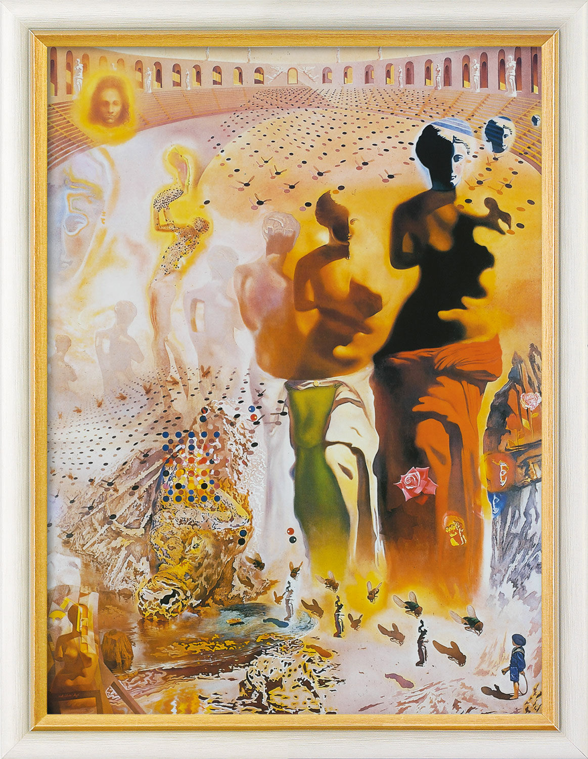 Bild "Der halluzinogene Torero" (1968-70), gerahmt von Salvador Dalí