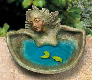 Mermaid bowl (base), bronze