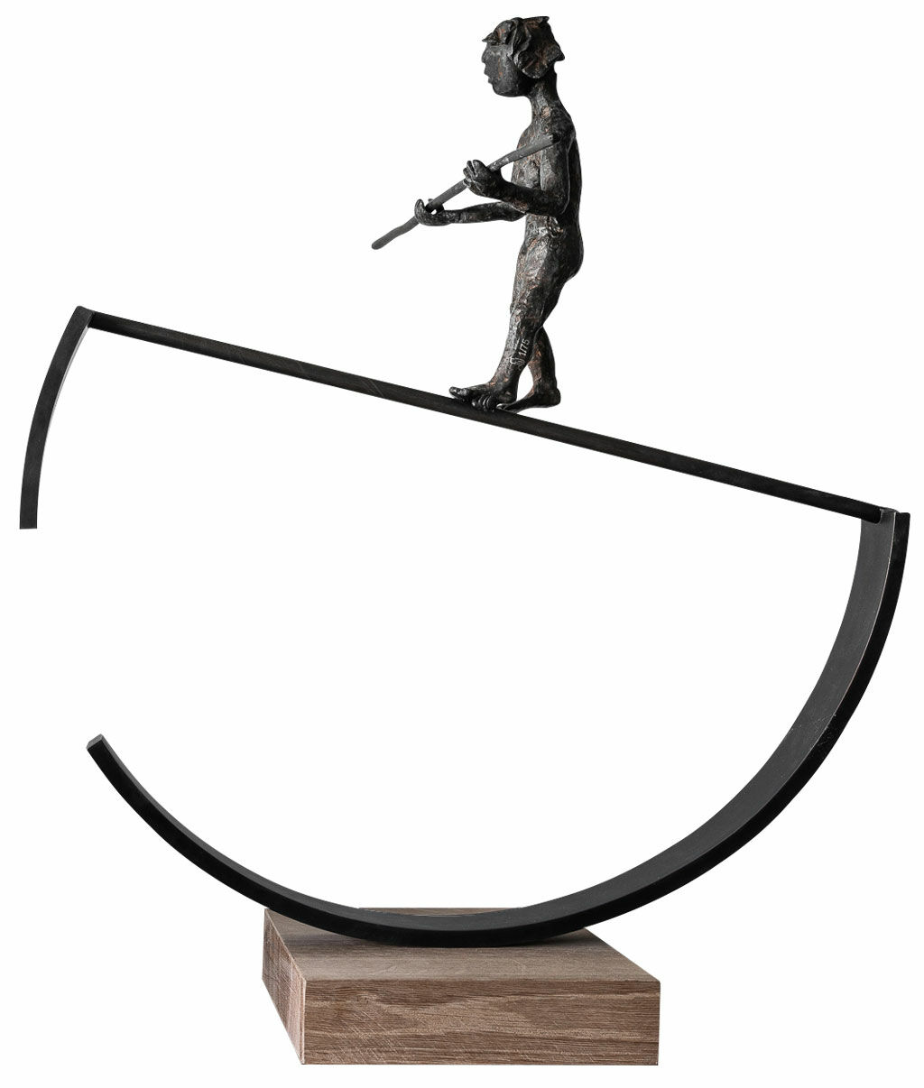 Sculpture "Balance", bronze by Freddy de Waele