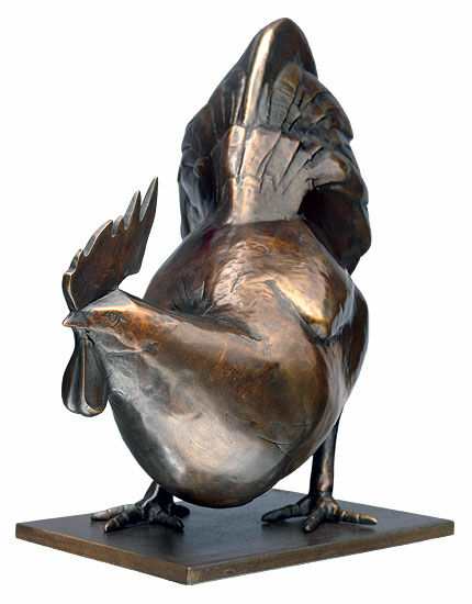 Sculpture "Rooster", bronze by Ulrich Barnickel